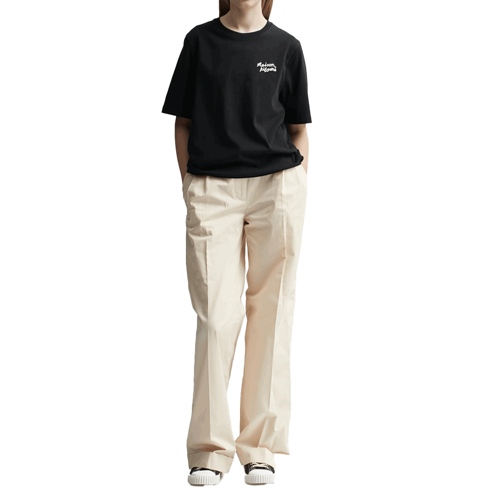 Maison Kitsune Handwriting Logo Women’s Short Sleeve T-Shirt MW00126 KJ0119 O197