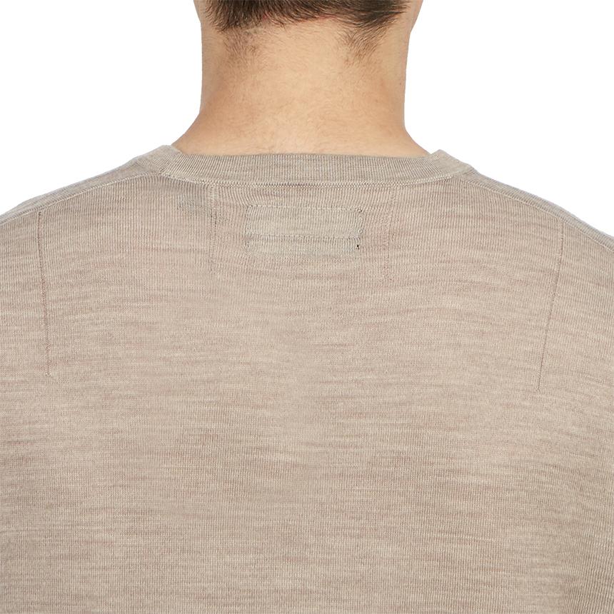 ALLSAINTS Men’s Crewneck Knit Sweater MK129D STONE TAUPE MARL