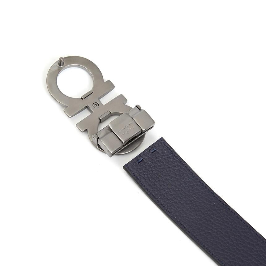 Ferragamo Gancini Reversible Leather Belt for Men, Pre-Cut 5542 180 0776307