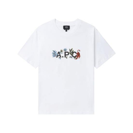 A.P.C. Short Sleeve T-Shirt for Men COBQXM26497AAB WHITE DOM