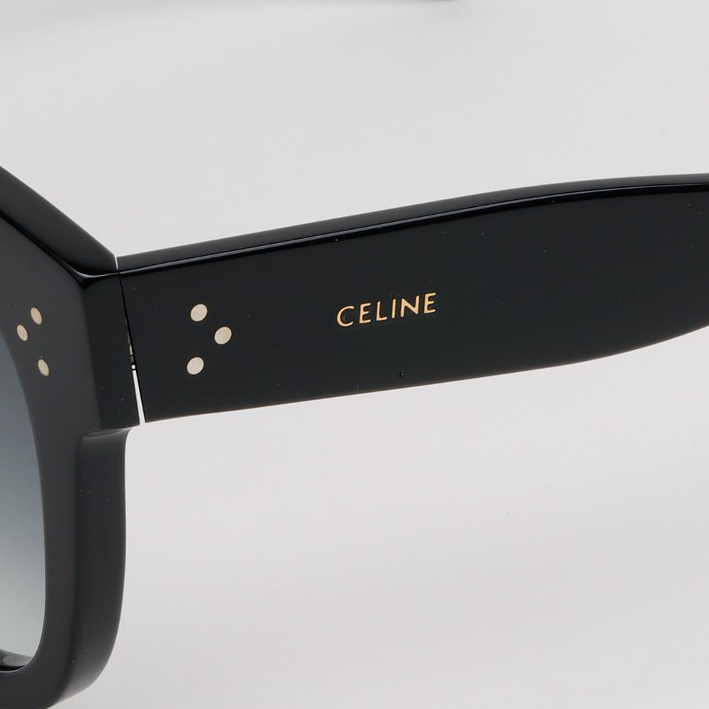 CELINE Thick Acetate Oversized Square Sunglasses Black Unisex