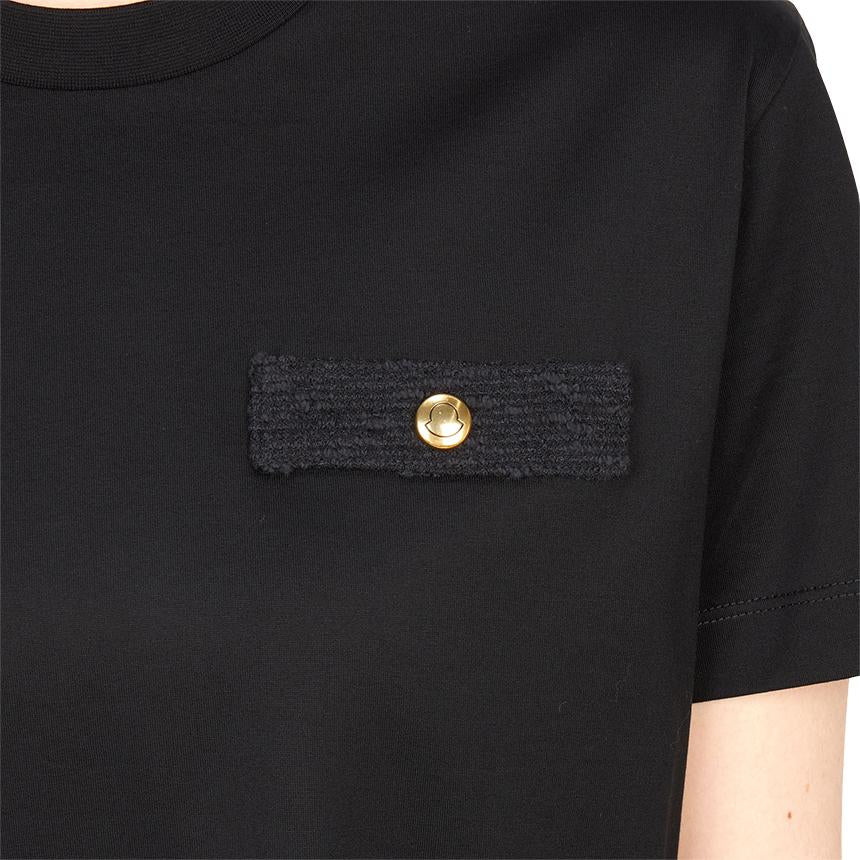 Moncler Mock Pocket Women’s Short Sleeve T-Shirt Black