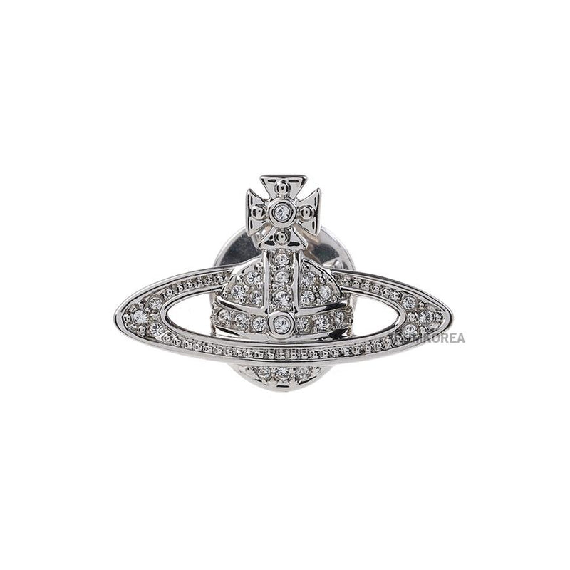 Vivienne Westwood Silver Relief Clutch Pin Brooch for Women 65020004 P116