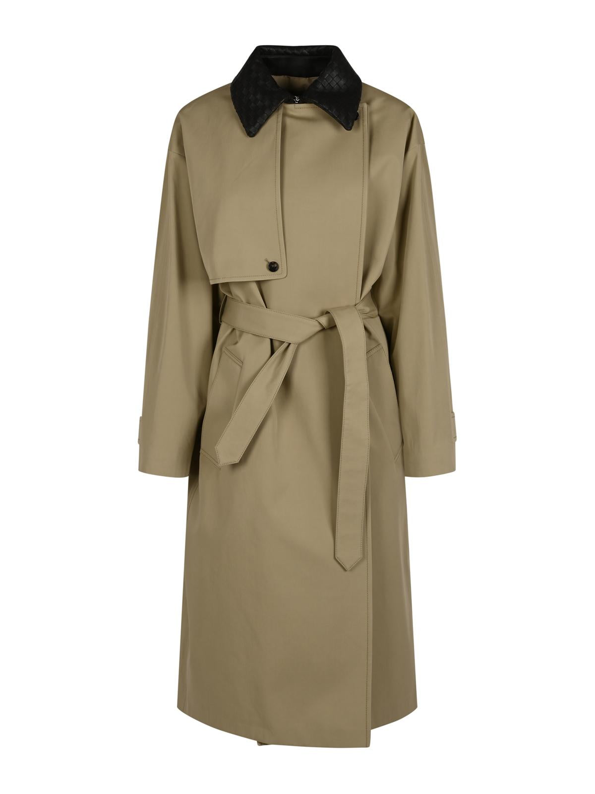 Bottega Veneta Beige Cotton Blend Trench Coat