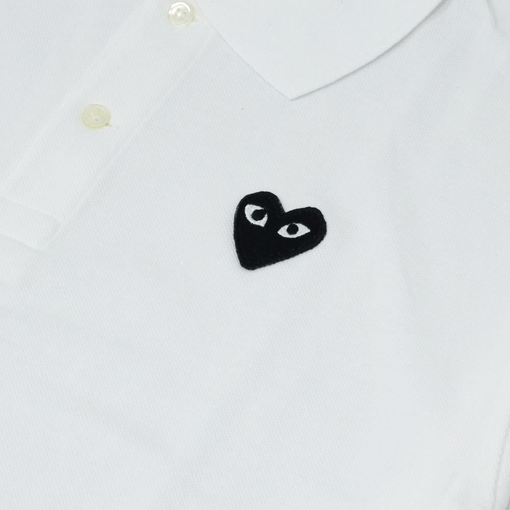 Comme des Garcons Black Logo Patch Men’s Short Sleeve Polo Shirt