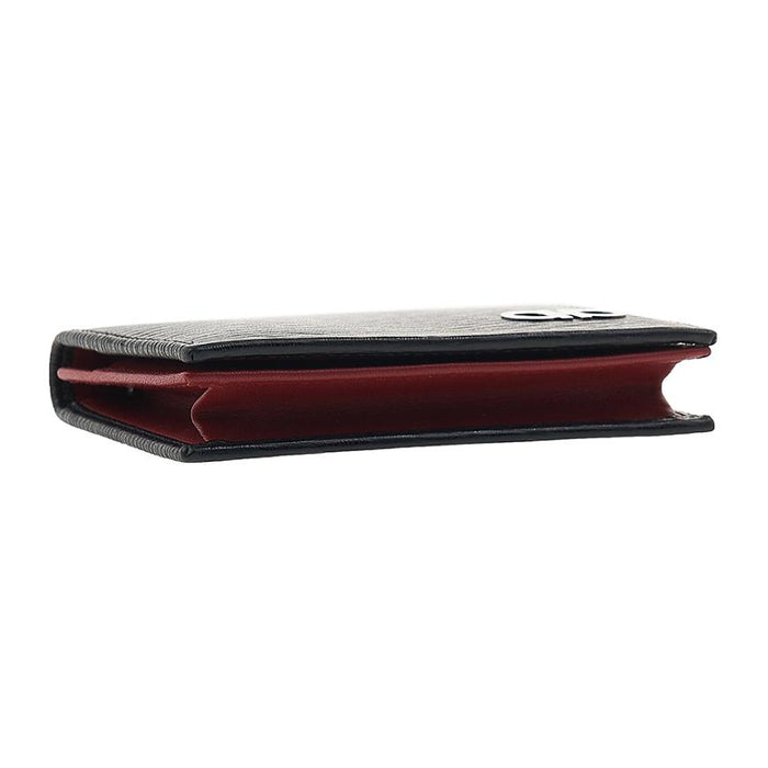 Ferragamo Gancini Leather Card Holder Black/Red Men’s
