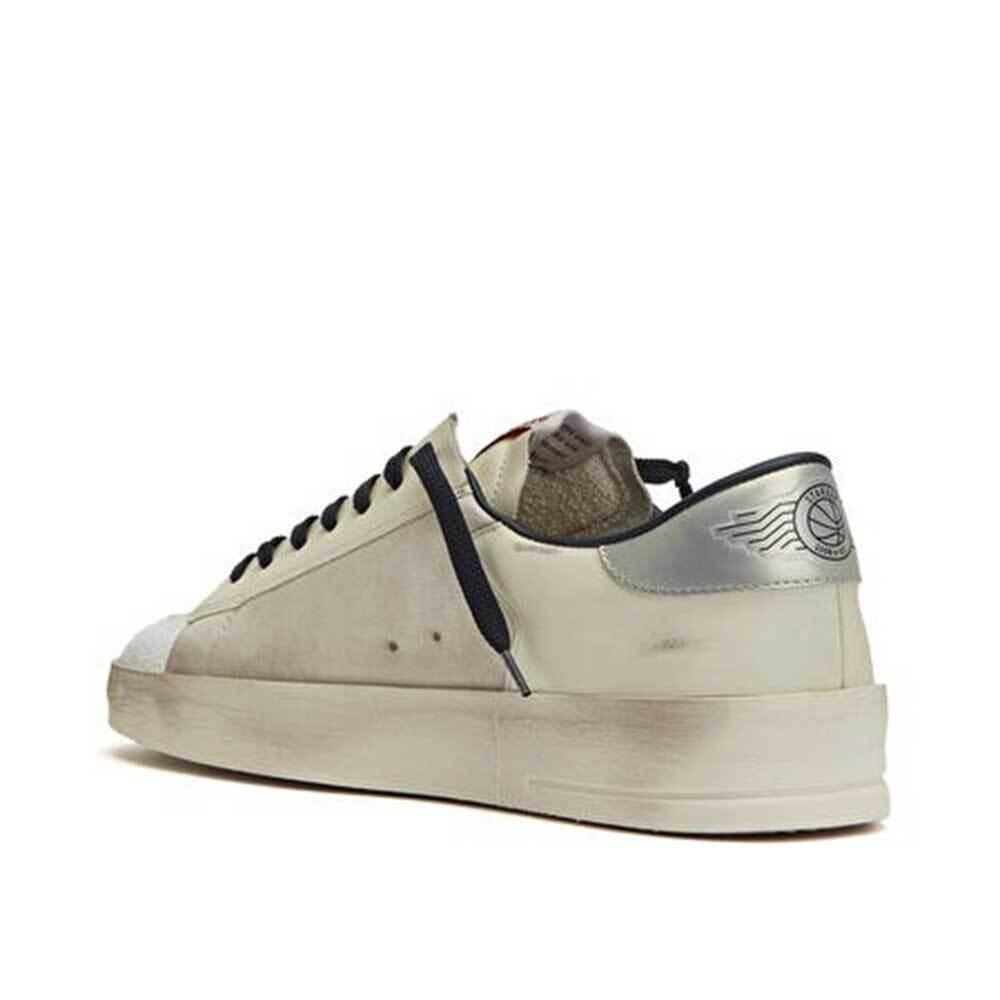 GOLDEN GOOSE Men’s Low-Top Sneakers Leather Star Detail White Gray
