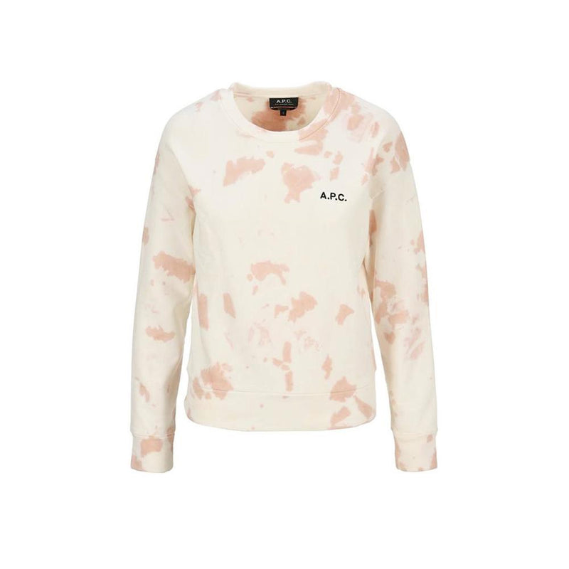 A.P.C. Roma Logo Embroidered Sweatshirt Rose White Women’s