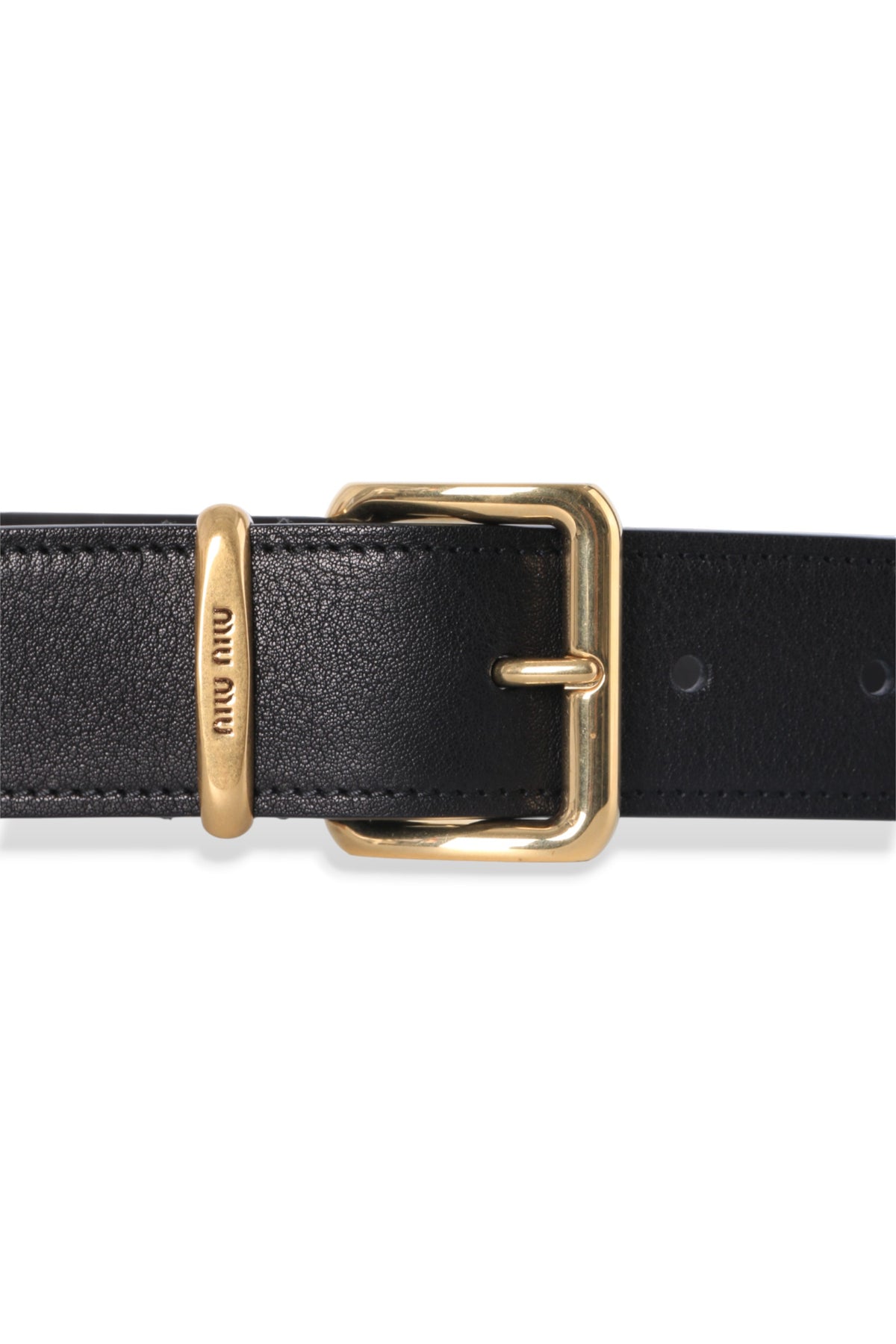 Miu Miu Black Leather Belt 5CC536 EFX F0002