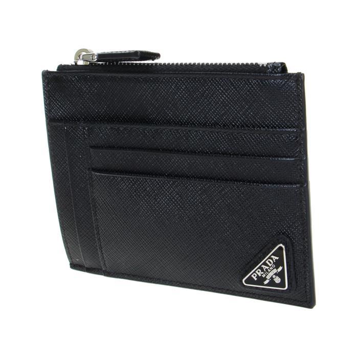 PRADA Saffiano Leather Card Holder Black Men's Card Case