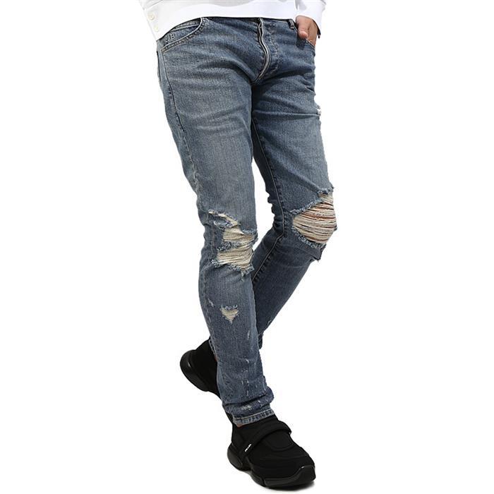 Balmain Slim Blue Denim Jeans Men TH15230 Z037 6AA