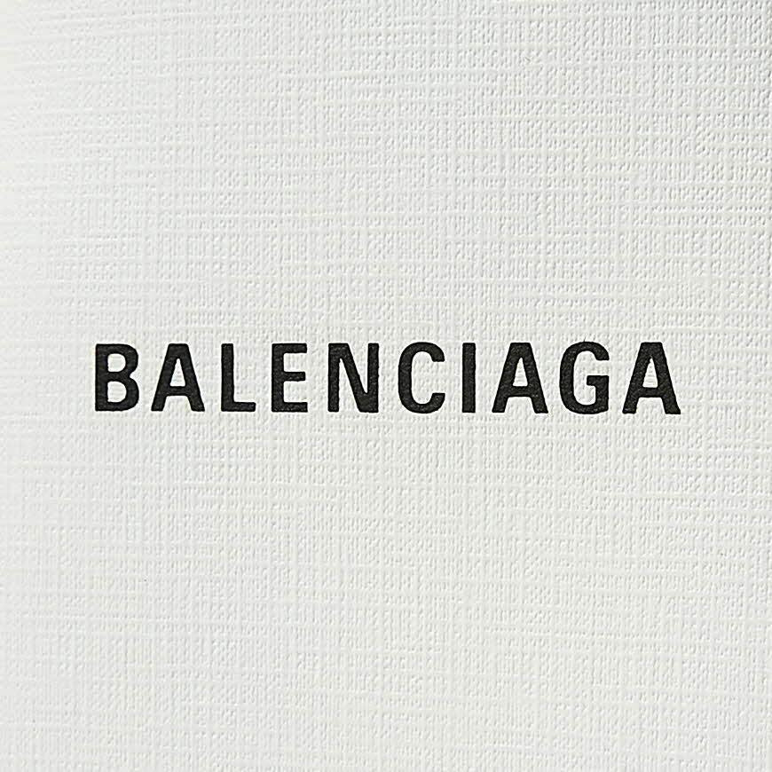 BALENCIAGA Logo Phone Holder Crossbody Bag Black Leather