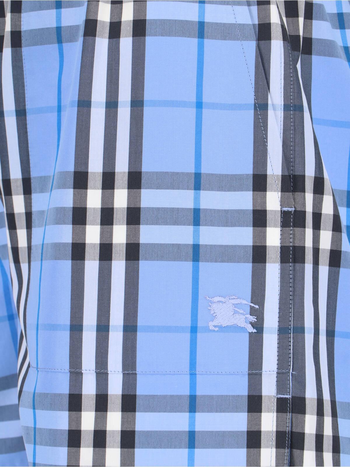 BURBERRY Beige Check Cotton Shorts