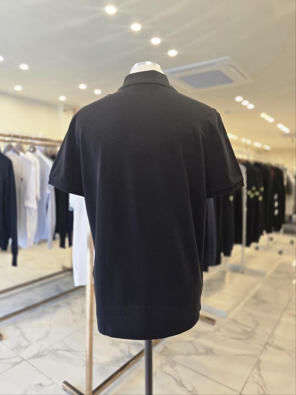 Moncler Big Logo Short Sleeve Polo T-Shirt Black 8A00005 89A16 998