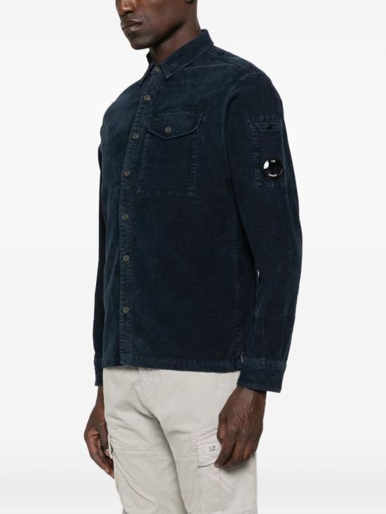 CP Company Corduroy Lens Long-Sleeve Button Shirt Total Eclipse