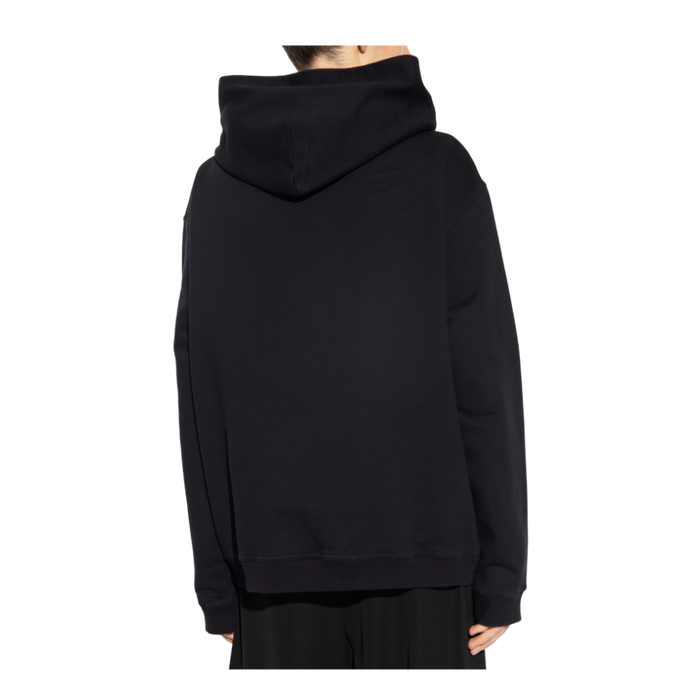 Maison Margiela Upside-Down Embroidered Logo Hoodie Men Black