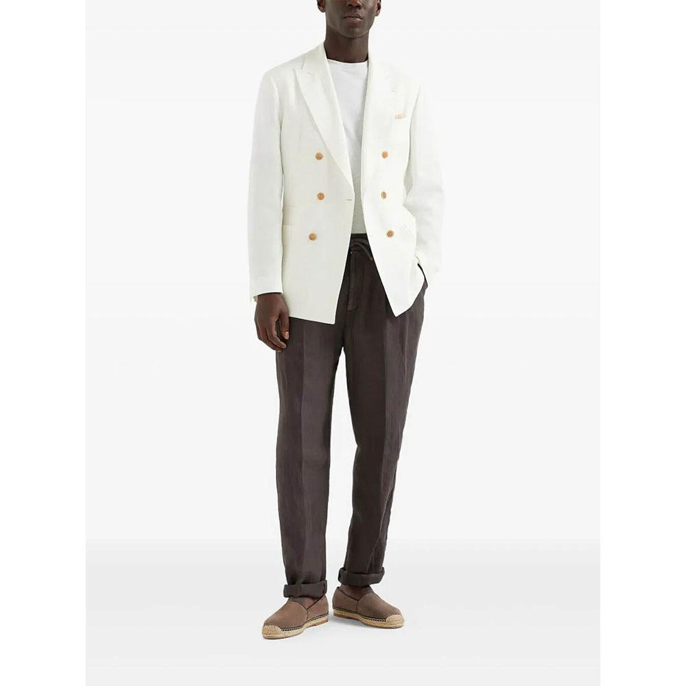 Brunello Cucinelli Linen Gabardine Men’s Trousers Pants Joggers
