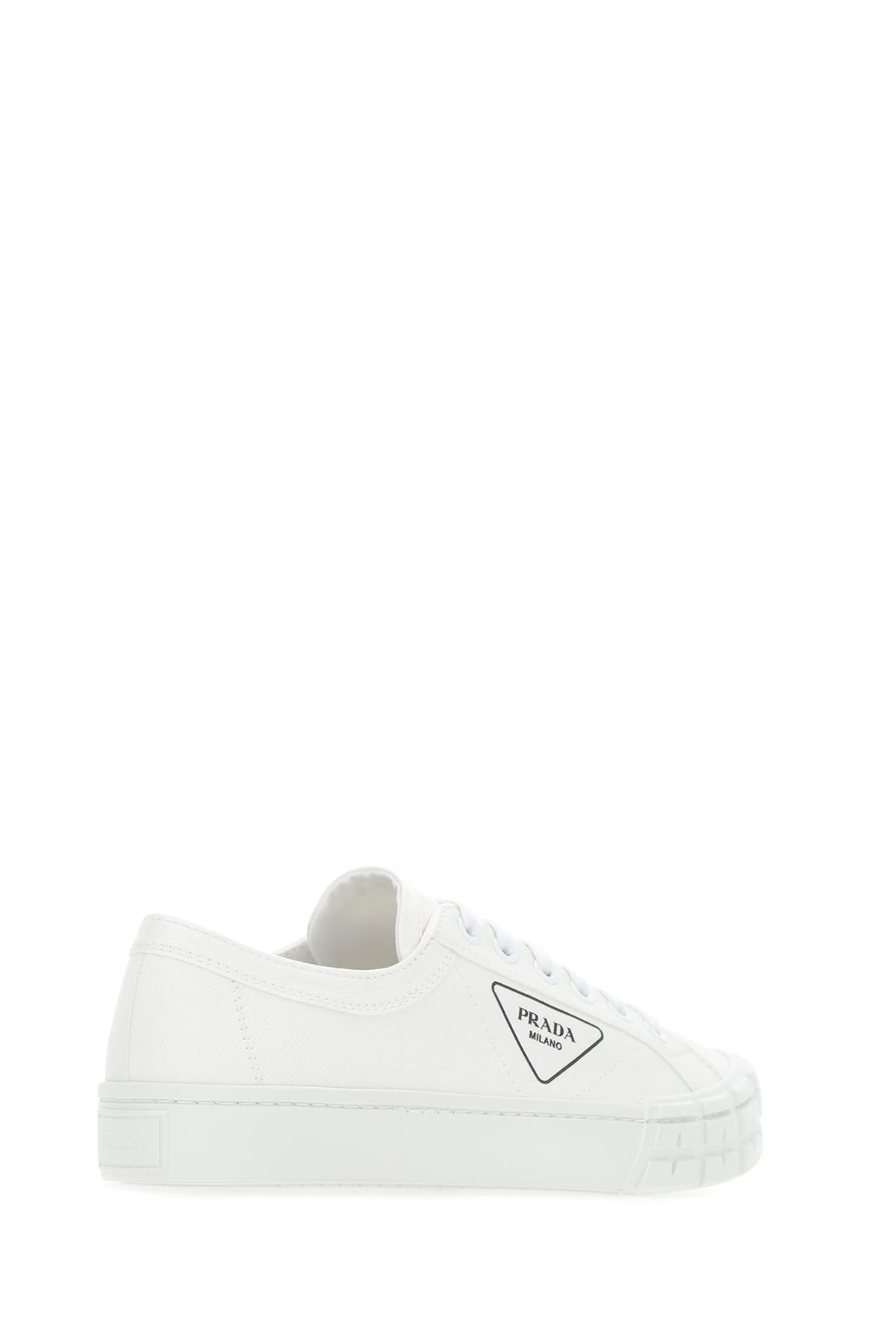 PRADA Black Leather Low Top Sneakers