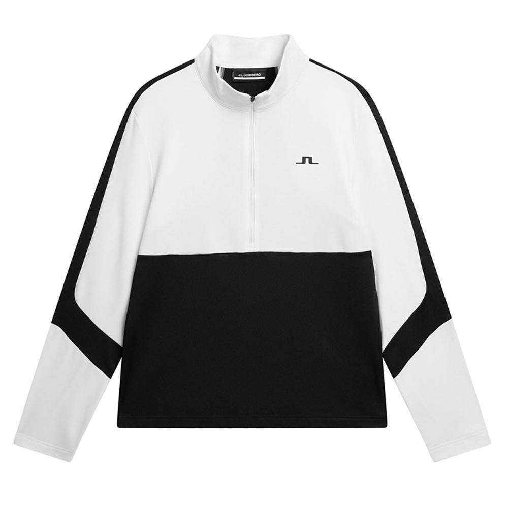 J LINDEBERG CARL Mid Layer Half Zip T-Shirt Black Men’s