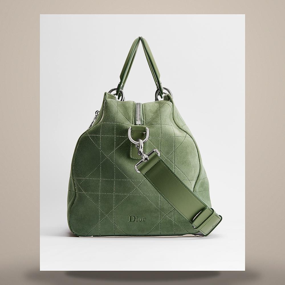 DIOR Granville Large Crossbody Bag Cedar Green Cannage Goatskin