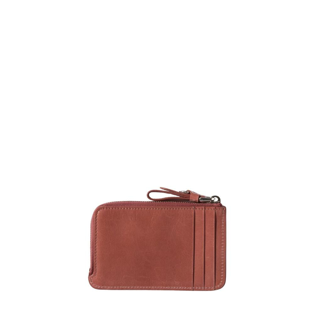 Miu Miu Logo Zip Card Holder Black Leather