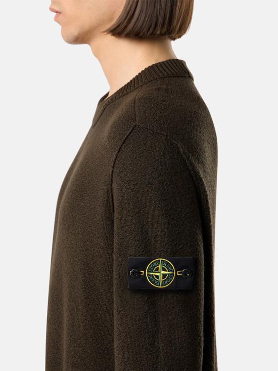 STONE ISLAND Wool Crewneck Sweater Men’s Black 5100011 S01C4 V0078 COAL GREY DOM