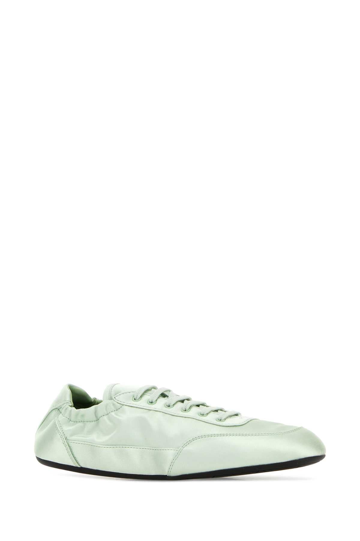 PRADA White Leather Low Top Sneakers