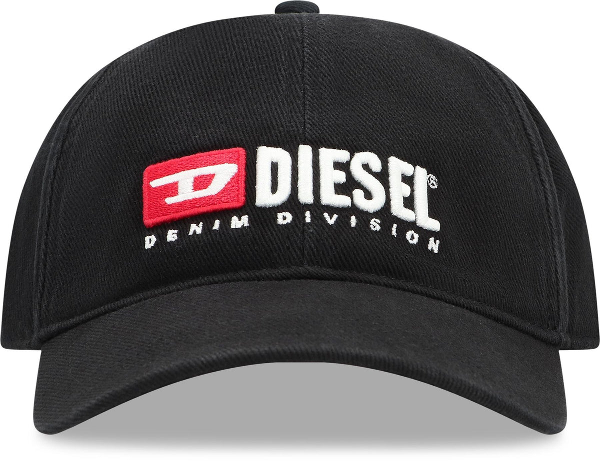 DIESEL Black Cotton Logo Baseball Cap