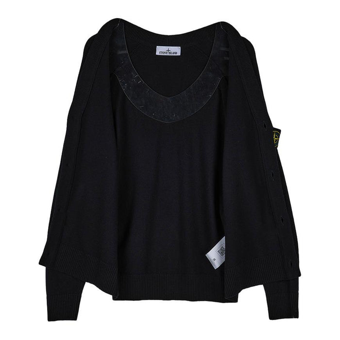STONE ISLAND Men’s RWS Geelong Wool Cardigan Black