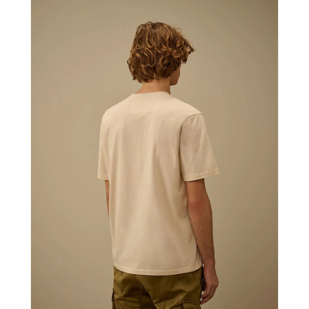 CP Company Logo Men’s Short Sleeve T-Shirt White Cotton