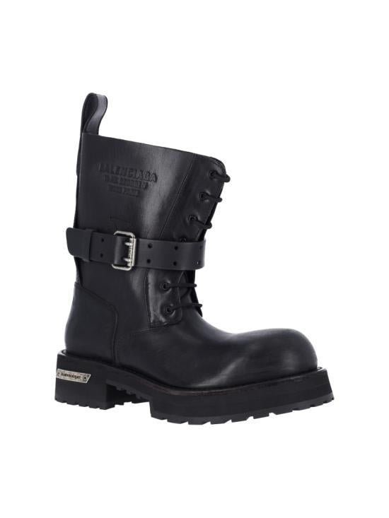 BALENCIAGA Black Leather Boots