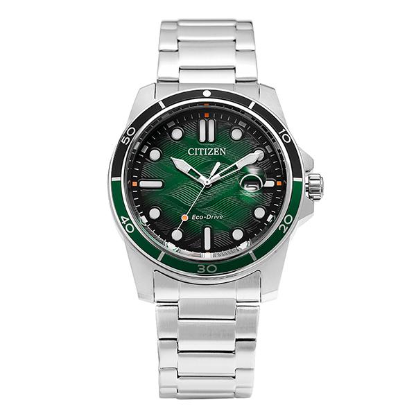 CITIZEN Stainless Steel Men’s Watch Silver-Tone Analog Watch AW1811 82X