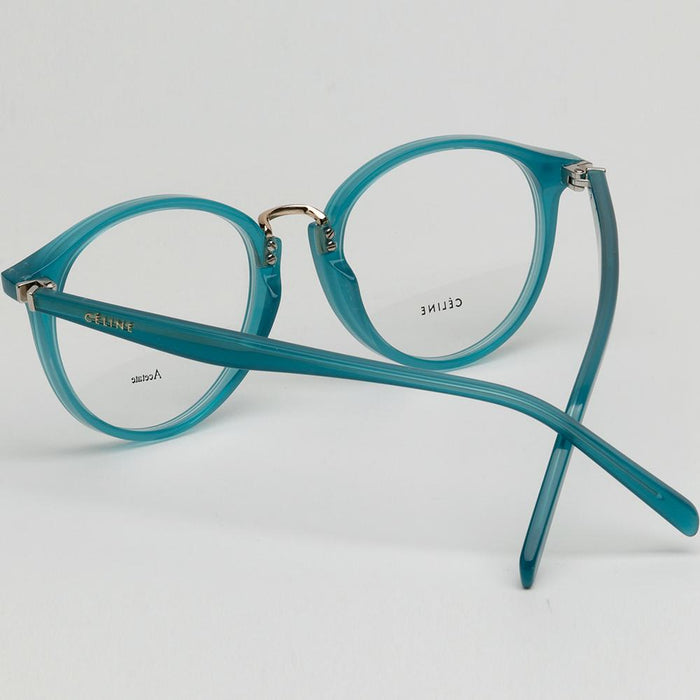 CELINE Round Blue Green Transparent Acetate Eyeglasses Frame CL41406 21H