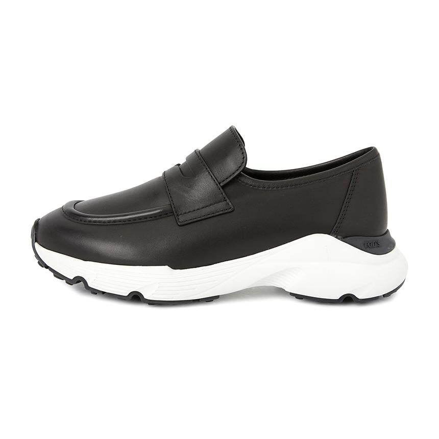 Tods Sporty Loafer Low-Top Sneakers Women’s Black Leather XXW54C0JC40 N6M9999