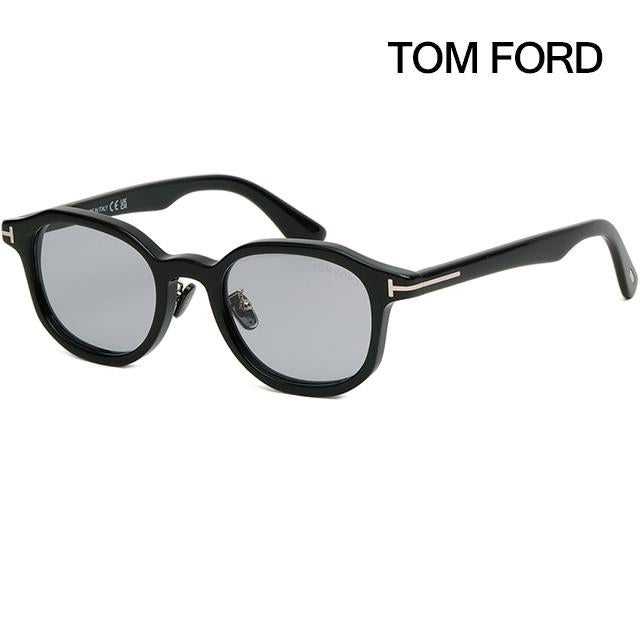TOM FORD Black Acetate Square Sunglasses Gray Tint Asian Fit TF1149D 05A