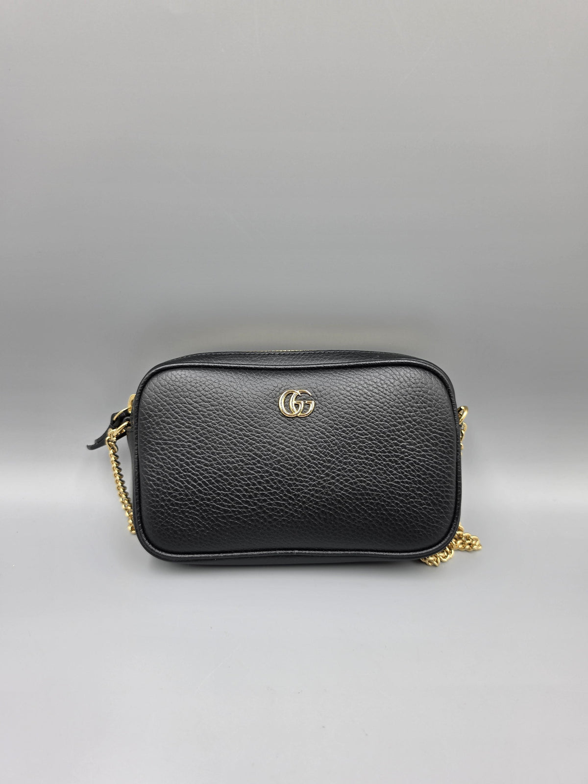 GUCCI GG Marmont Black Leather Mini Shoulder Bag 772759