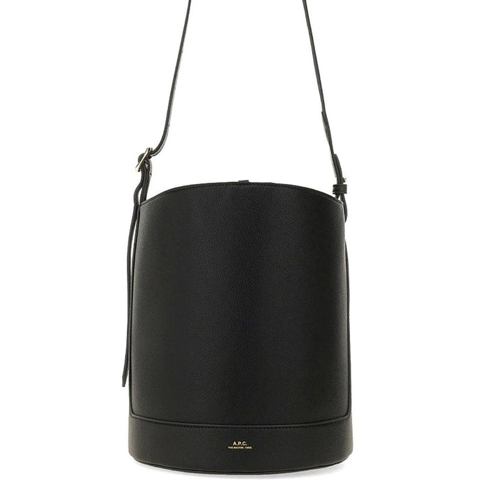 A.P.C. ANA Black Leather Shoulder Bag