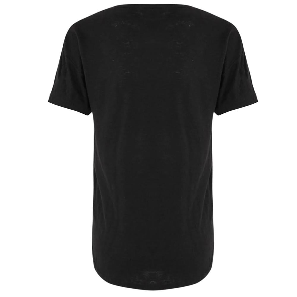Isabel Marant Jewel Logo Linen T-Shirt Black Women’s