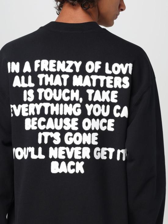 MSGM Black Long Sleeve Sweatshirt 3740MM12924779599