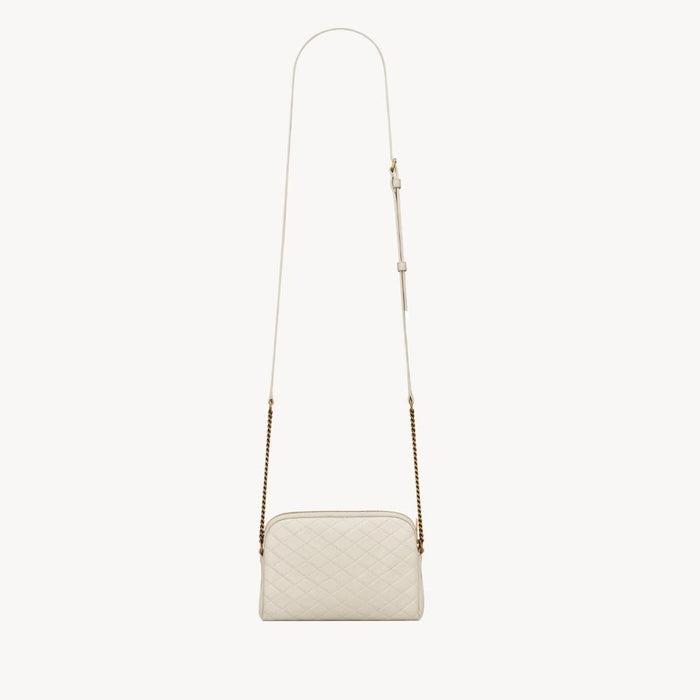 Saint Laurent White Lambskin GABY Camera Bag Tote Unisex