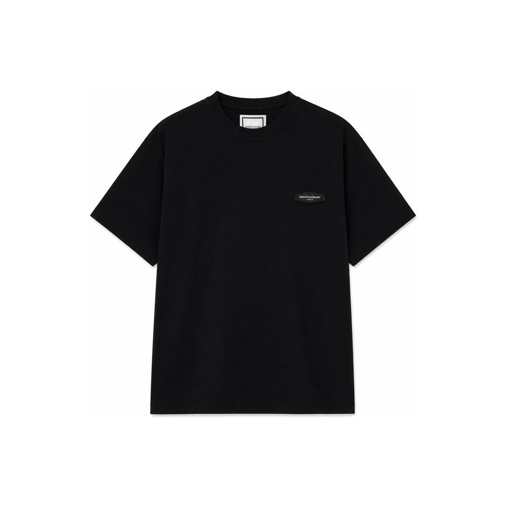 WOOYOUNGMI Black Logo Patch Drawstring T-Shirt W261TS11 715B