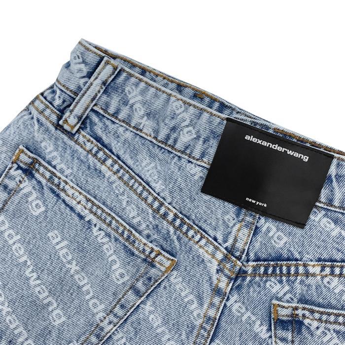 ALEXANDER WANG All Over Logo Denim Short Pants 4DC2204781270