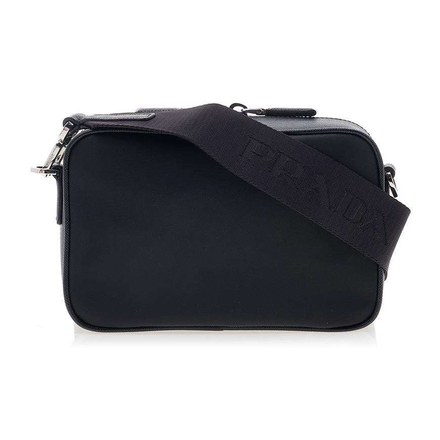 PRADA Men’s Saffiano Leather Crossbody Bag Black Crossbody