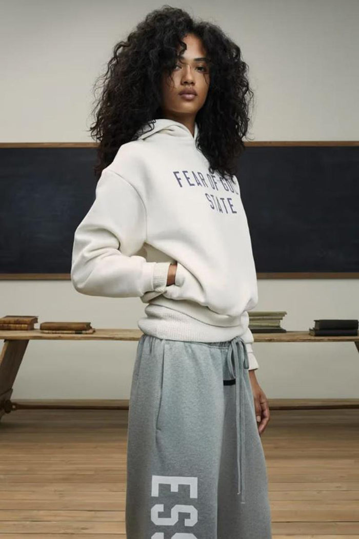Fear of God Essentials Fleece Big Logo Relaxed Sweatpants Gray