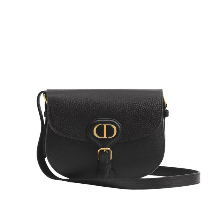 DIOR Bobby Medium Shoulder Bag Black Leather