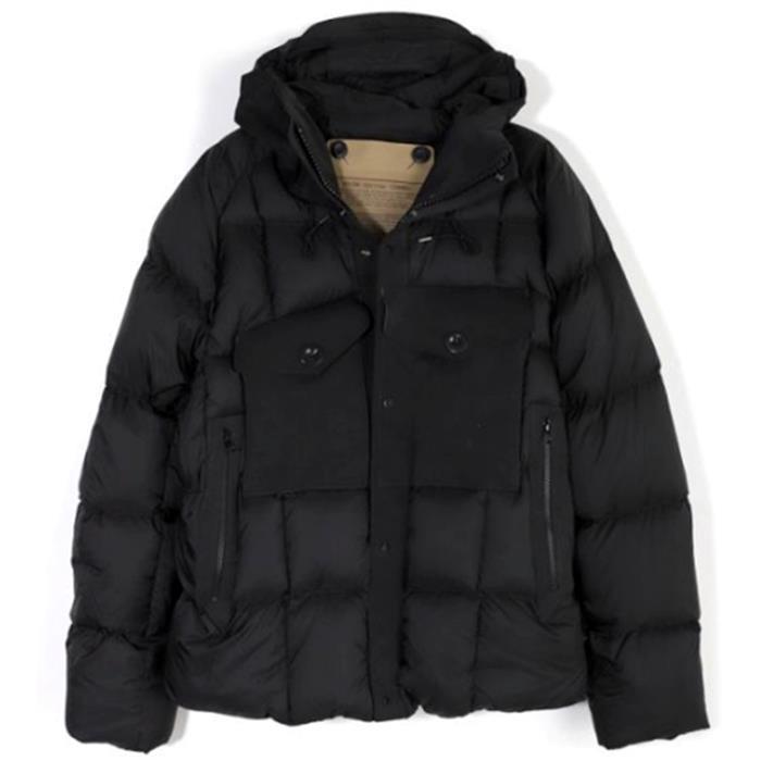 Ten C Tanker Combo Jacket Black Down Puffer Coat for Men