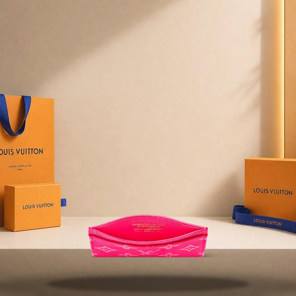Louis Vuitton Monogram Origin Rose Ruban Card Holder Wallet