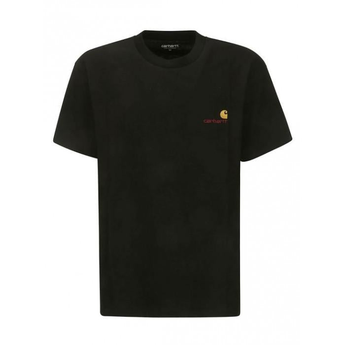 CARHARTT WIP American Script Short Sleeve T-Shirt Black Men