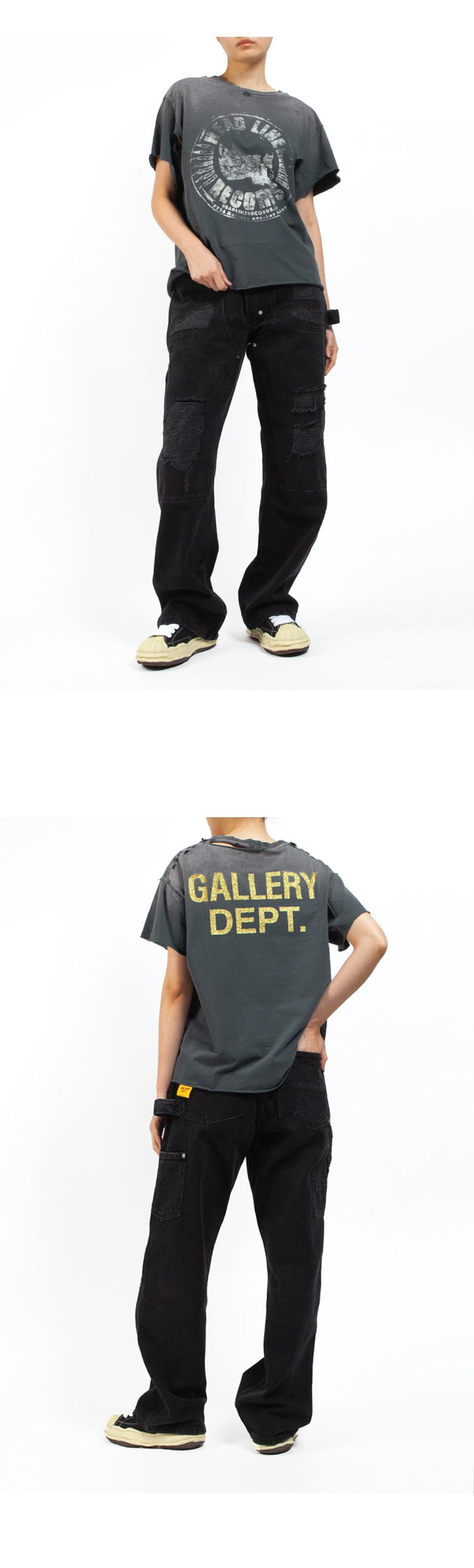 GALLERY DEPT. Back Logo Grailed Short Sleeve T-Shirt GGT 10005 BLACK