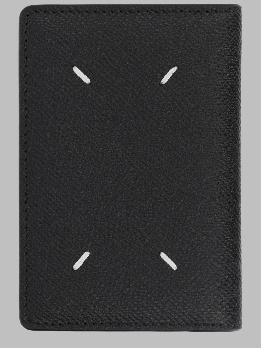 Maison Margiela Black Leather Compact Bifold Wallet